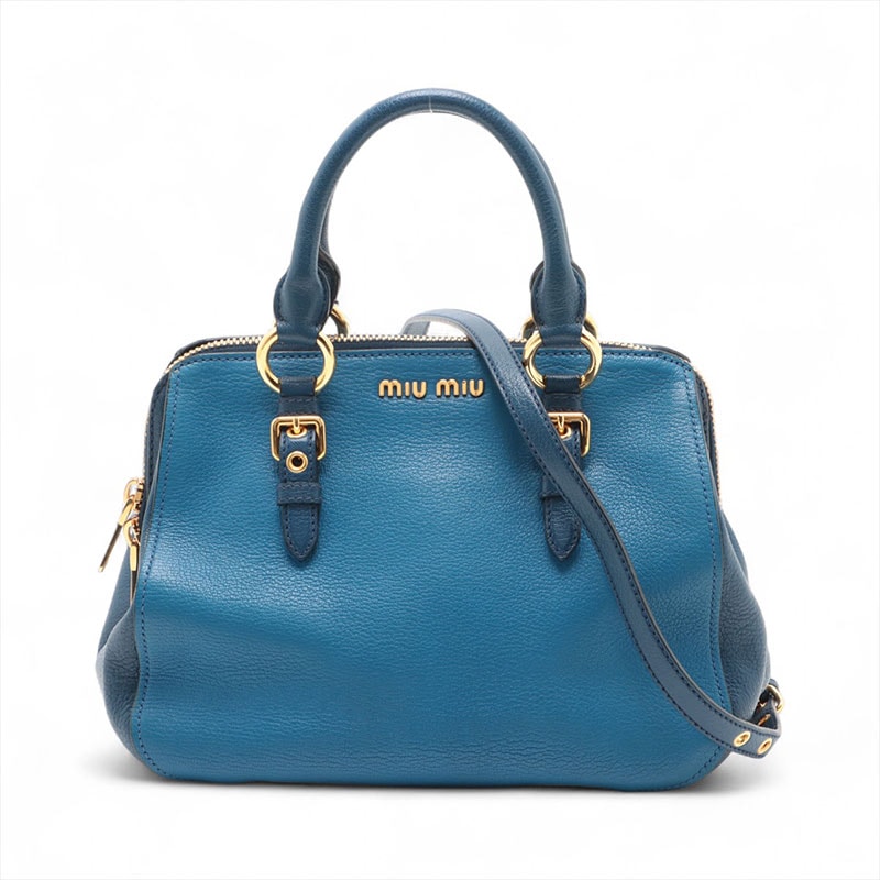 ミュウ ミュウ Miu Miu レザー 2way ハンドバッグ【中古】