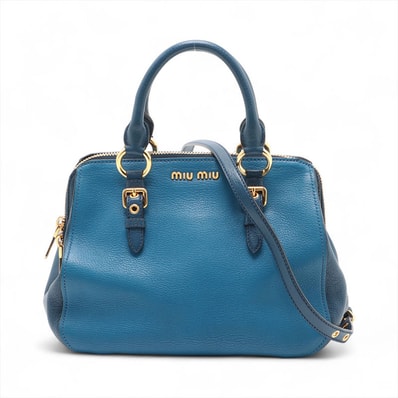 ミュウ ミュウ Miu Miu レザー 2way ハンドバッグ【中古】