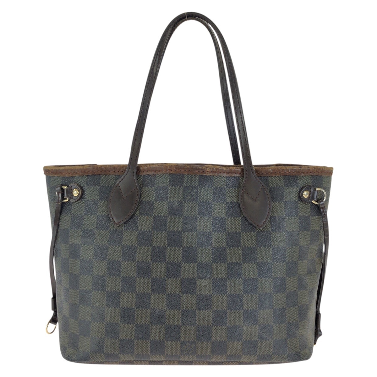 LOUIS VUITTON ルイヴィトン ダミエ・エベヌ ネヴァーフル PM ブラウン ゴールド金具 PVC レザー/ トートバッグ 604747 【中古】