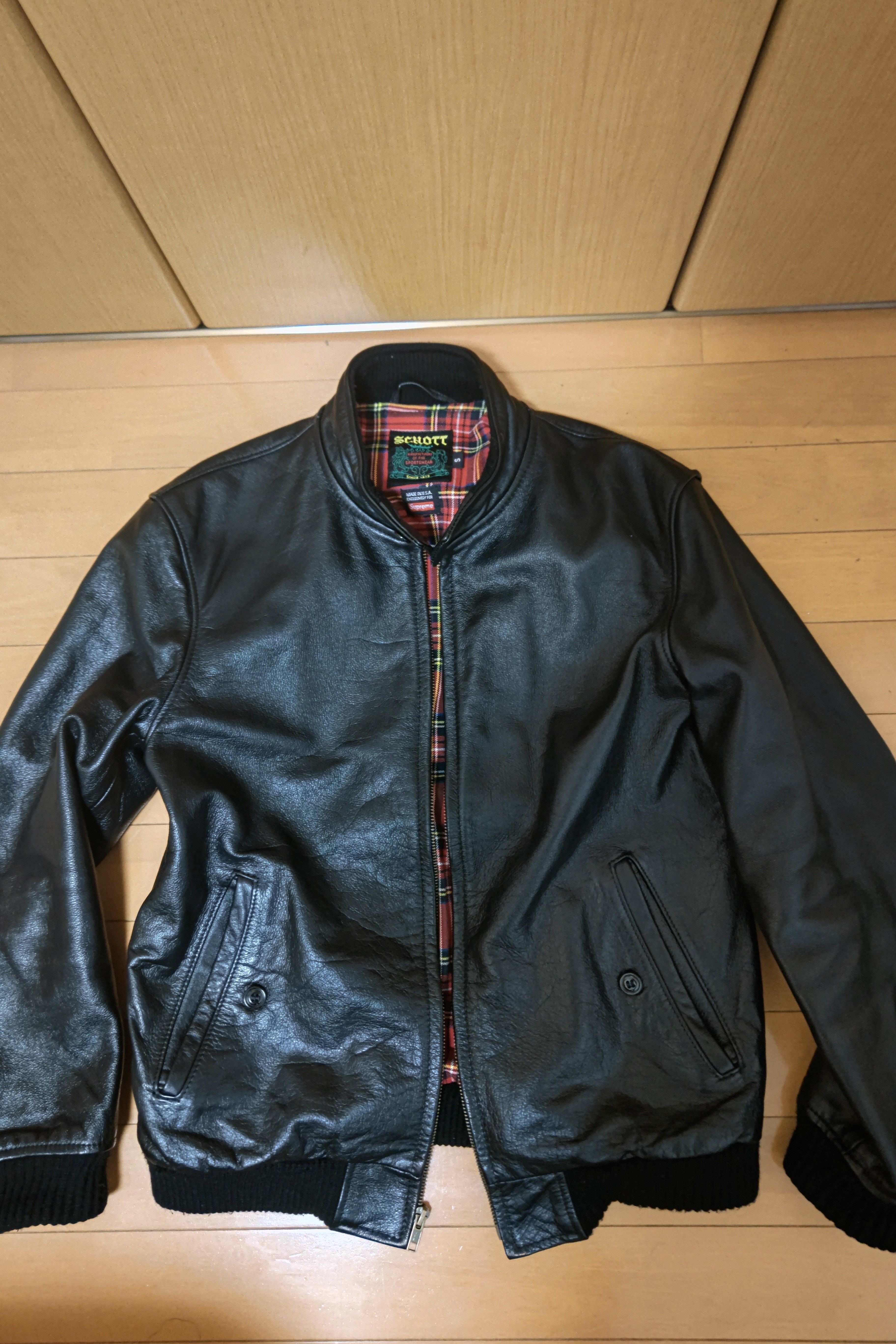 Supreme/Schott Leather Harrington Jacket
