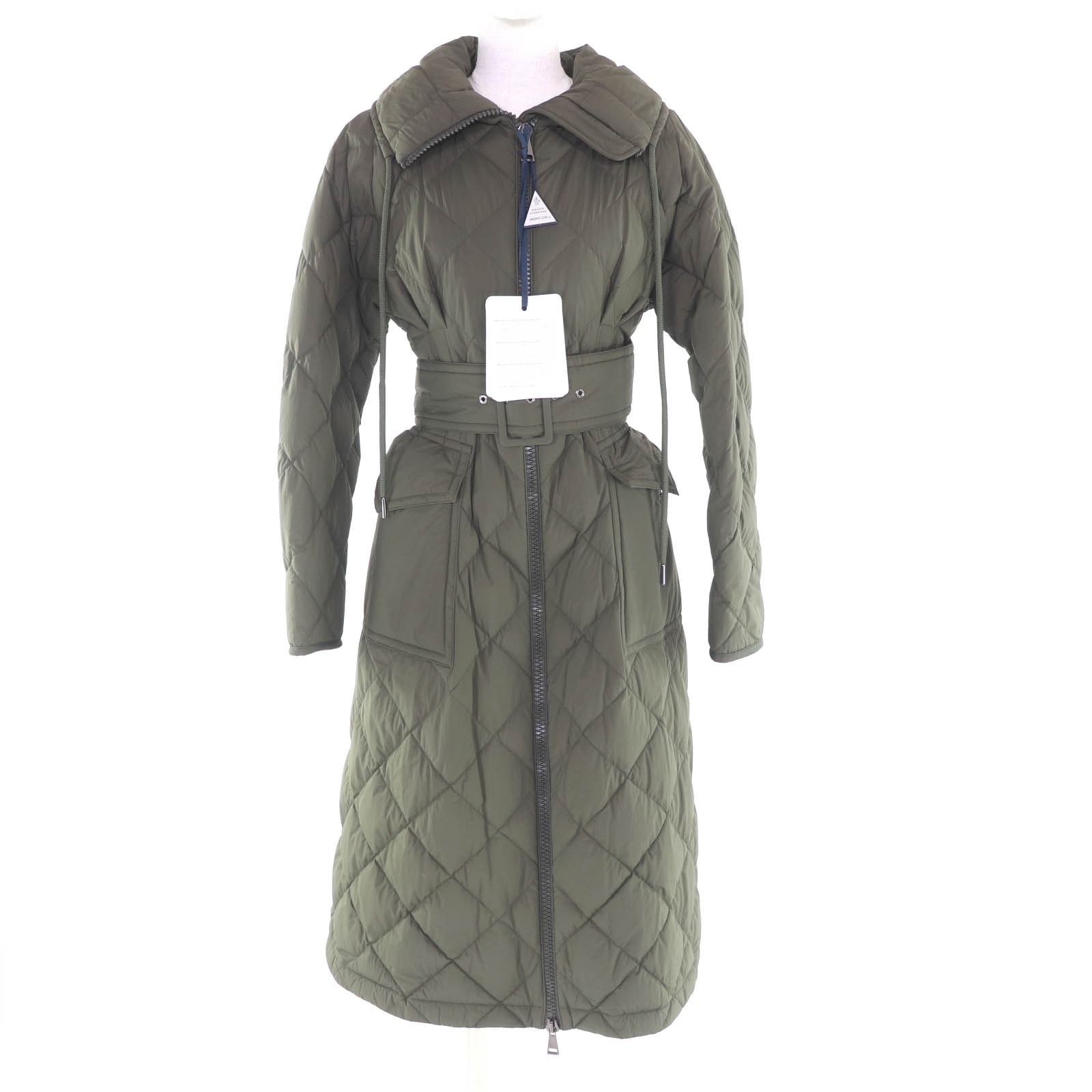 未使用品 モンクレール ダウンコート CAPRIER カーキ レディース 0
