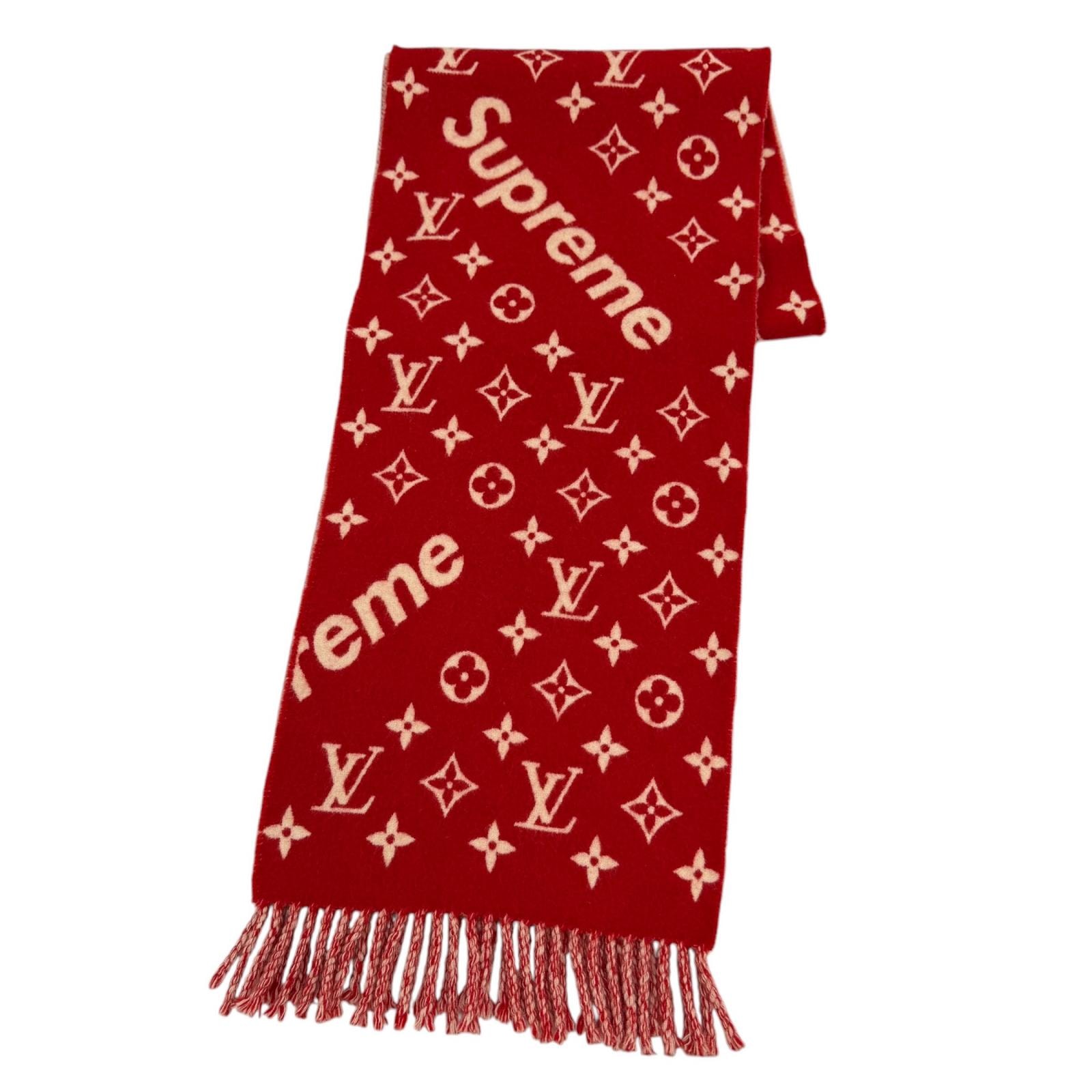 Louis Vuitton x Supreme Monogram Scarf "Red"