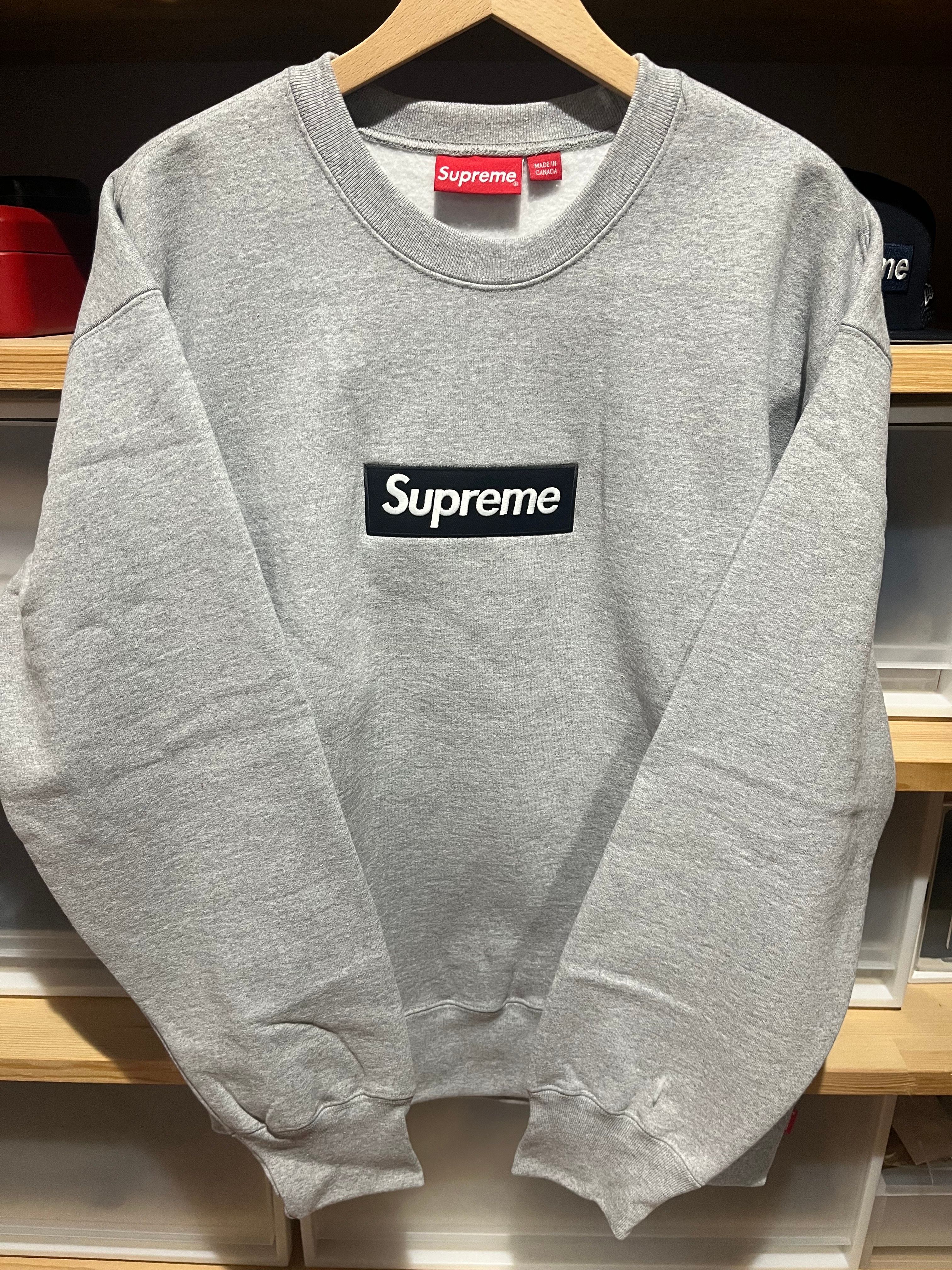 Supreme Box Logo Crewneck "Heather Grey" (22FW)