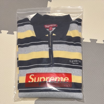 Supreme Stripe Zip L/S Polo Supreme Stripe Zip L/S Polo