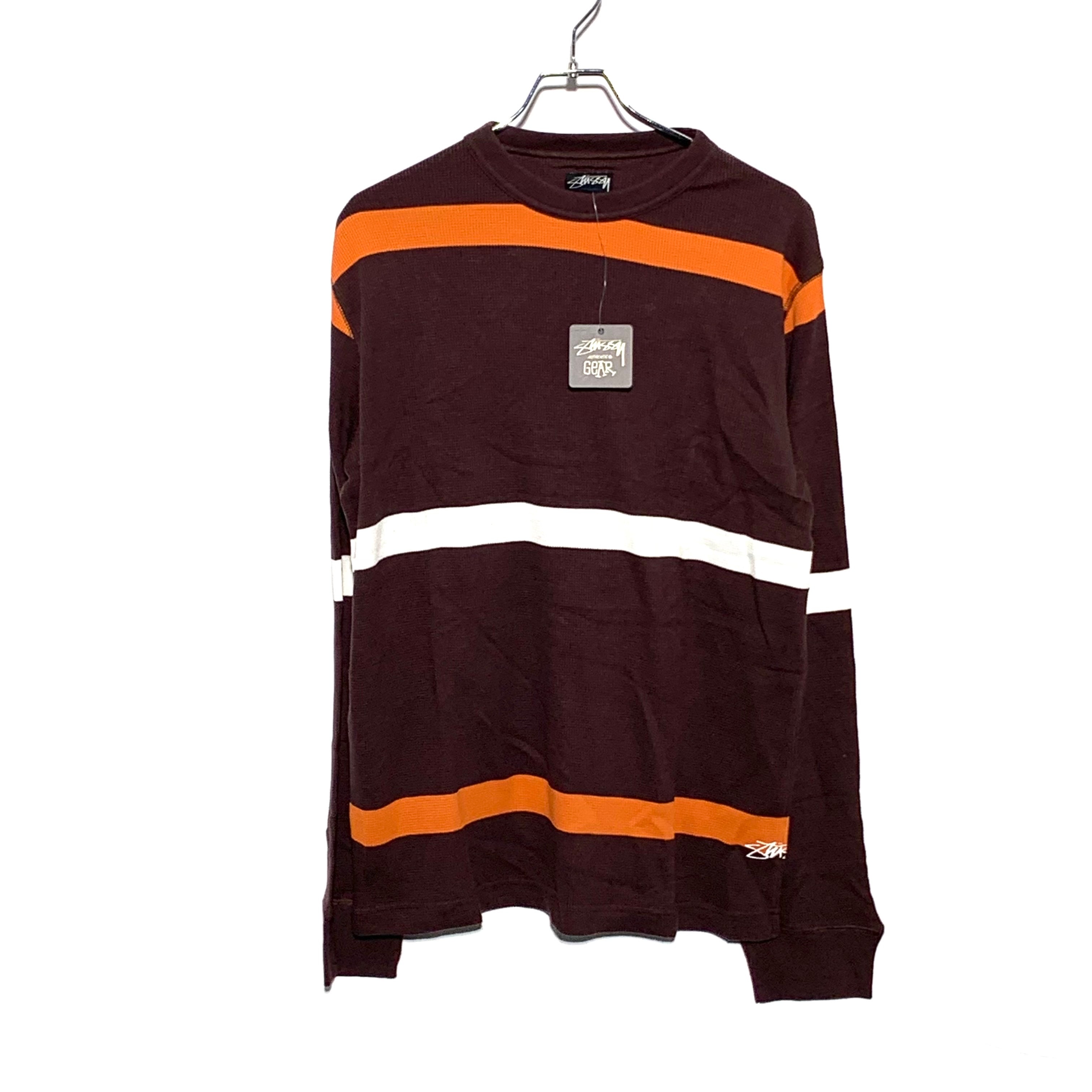 STUSSY AUTHENTIC thermal LS Tee brown