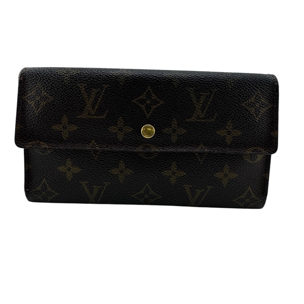 ルイヴィトン LOUIS VUITTON 長財布 モノグラム ポルトフォイユインターナショナル M61215 ヤケ