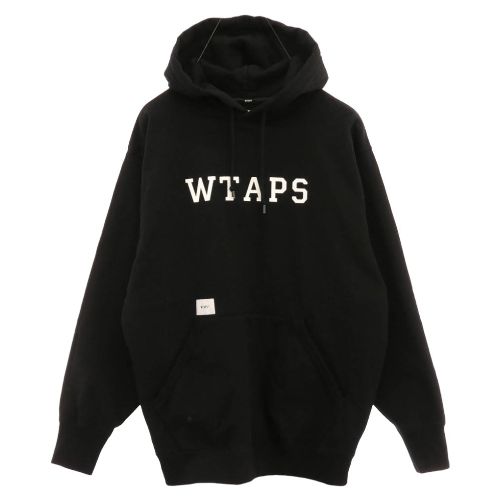 WTAPS ダブルタップス パーカー 25SS 251ATDT-CSM04 ACADEMY HOODY COTTON アカデミー フーディー コットン パーカー ブラック ブラック系 3【美品】【中古】