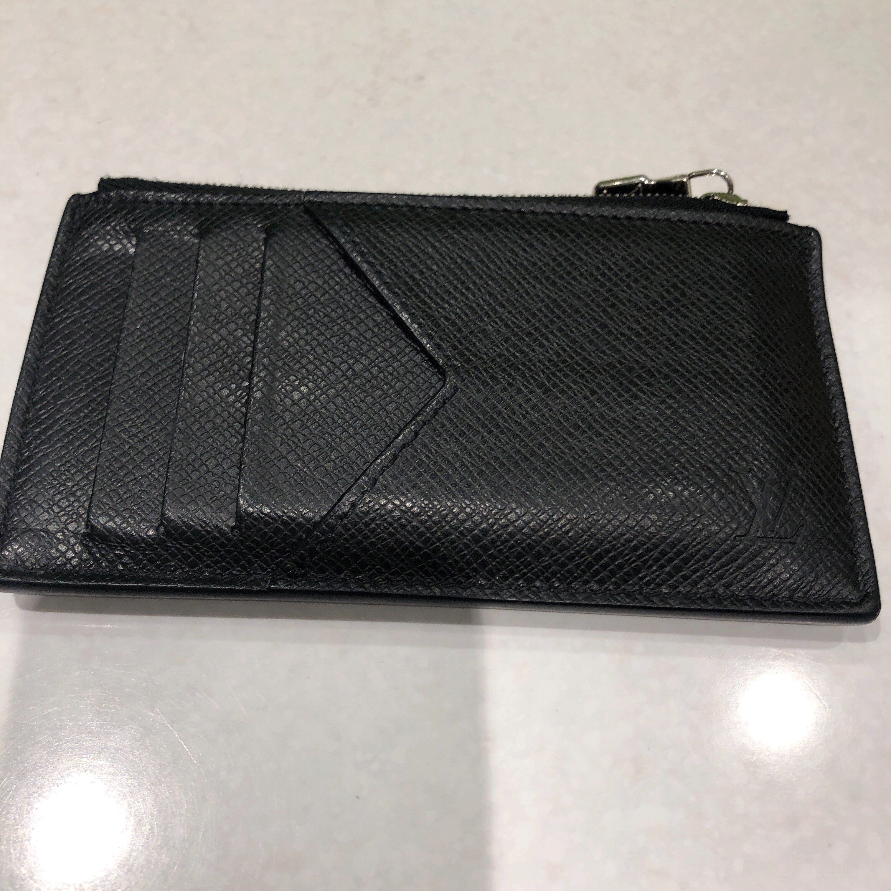 Louis Vuitton Coin Card Holder Taiga "Noir"