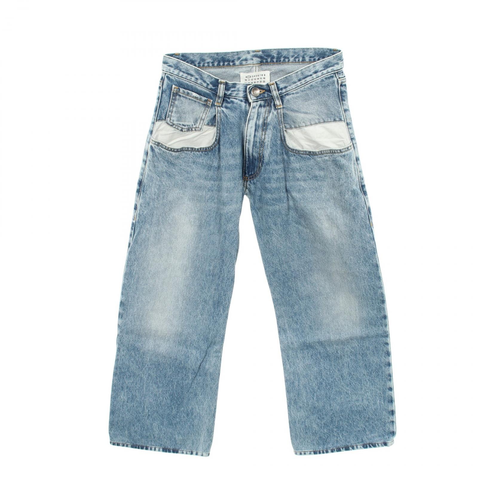 メゾンマルジェラ1 Maison Margiela 1 コントラストポケット デニムパンツ 衣料品 ボトムス コットン レディース ブルー系 S51LA0052 【中古】
