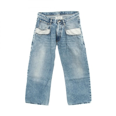 メゾンマルジェラ1 Maison Margiela 1 コントラストポケット デニムパンツ 衣料品 ボトムス コットン レディース ブルー系 S51LA0052 【中古】
