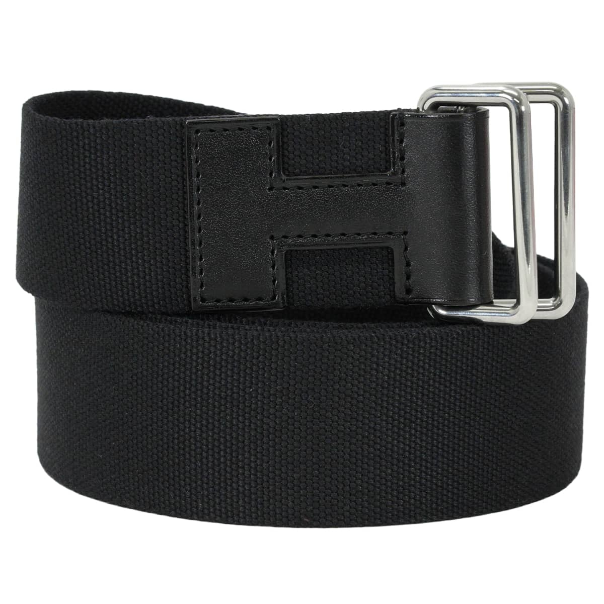 HERMES エルメス ベルト ノマド 40 黒 (ブラック) トワルアッシュ/ヴァッシュハンター #L シルバー金具 Z刻印 新品未使用