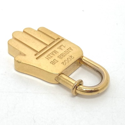 エルメス HERMES 2002年限定 ハンドモチーフ カデナ メタル ゴールド