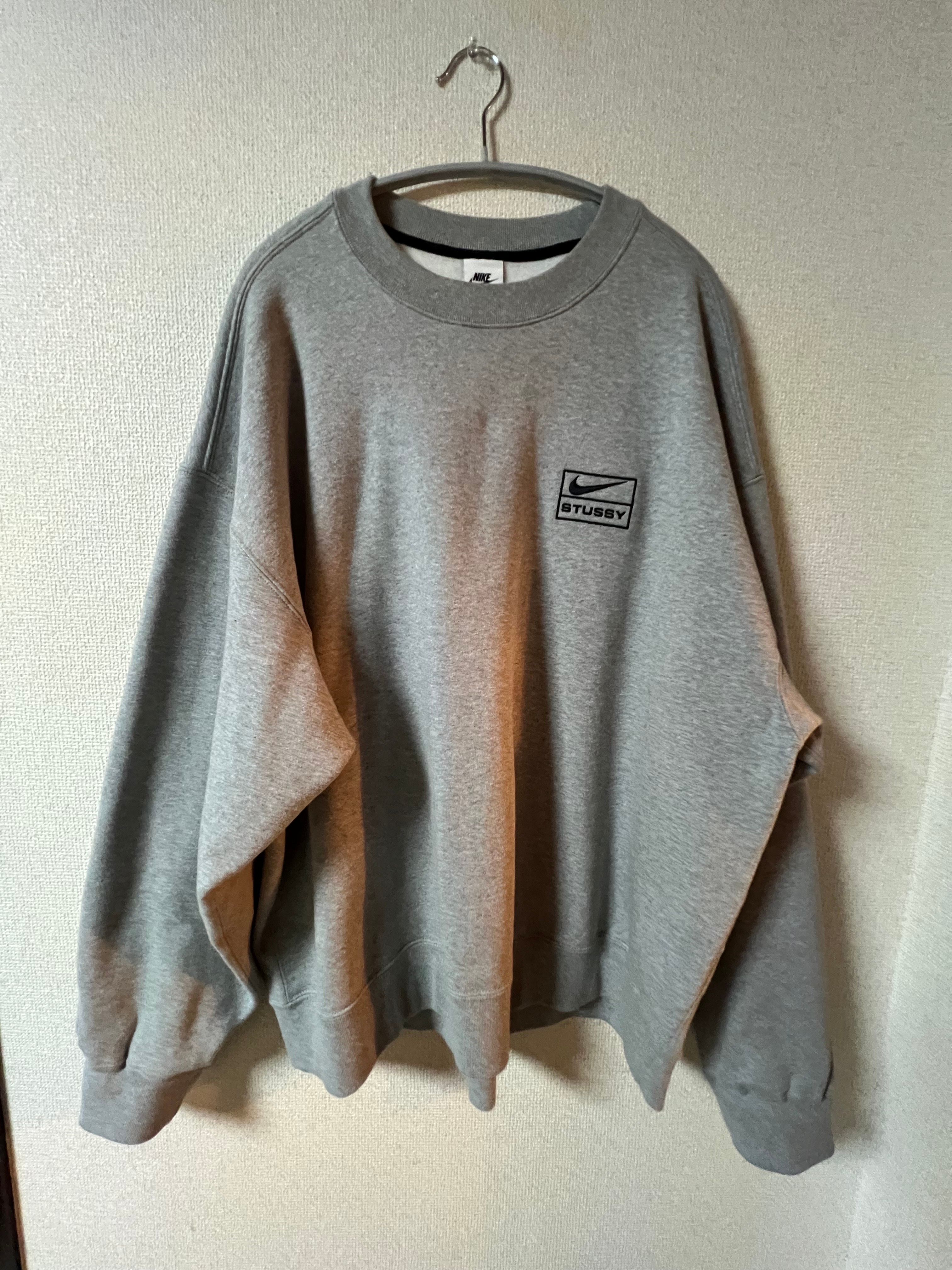 Stussy x Nike Fleece Crew (US Size) "Grey" DO9337-063