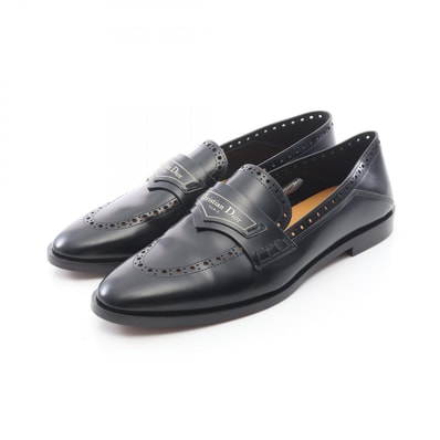ディオール Dior Dior Boy ディオールボーイ パンチング ローファー 靴 レザー レディース ブラック系 【中古】