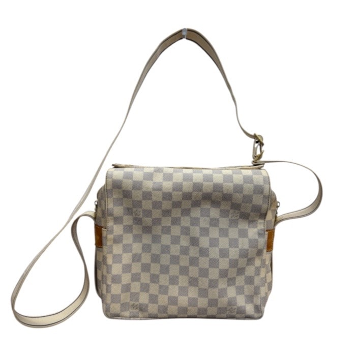 美品 LOUIS VUITTON ルイヴィトン ダミエ ホワイト ゴールド金具 PVC レザー/ ショルダーバッグ S1-00202 【中古】