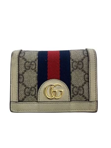 GUCCI Ophidia Card Case Wallet "Beige"
