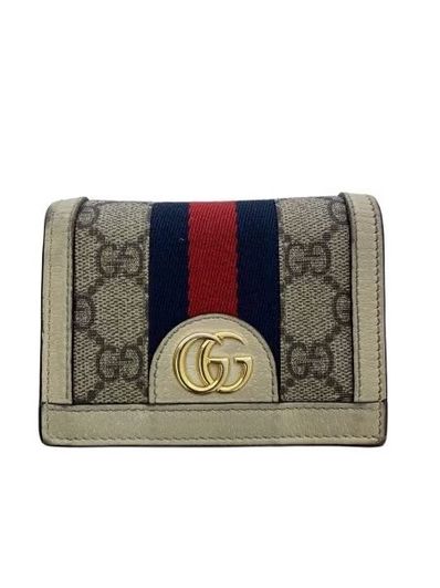 GUCCI Ophidia Card Case Wallet "Beige"