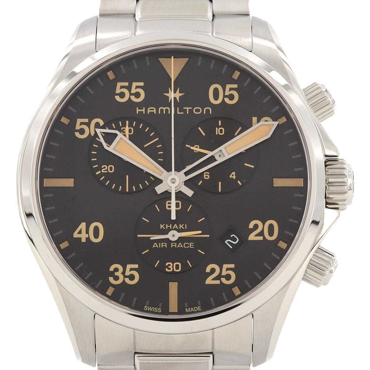 【新品】ハミルトン カーキアビエーションパイロットクロノ H767220/H76722131 SS クォーツ