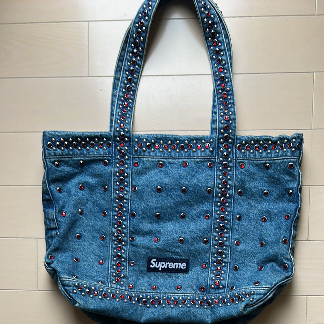 シュプリーム Supreme Denim Tote デニムトートバッグ ブルー Supreme x b.b. Simon Denim Tote Bag 