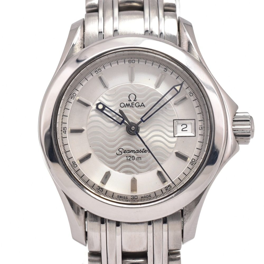 オメガ OMEGA 2581.31 シーマスター 120M デイト クォーツ レディース 美品 C#146599