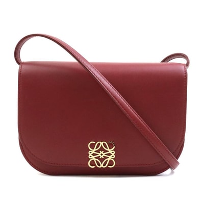ロエベ LOEWE ショルダーバッグ ゴヤ レザー レッド レディース【中古】 90199a