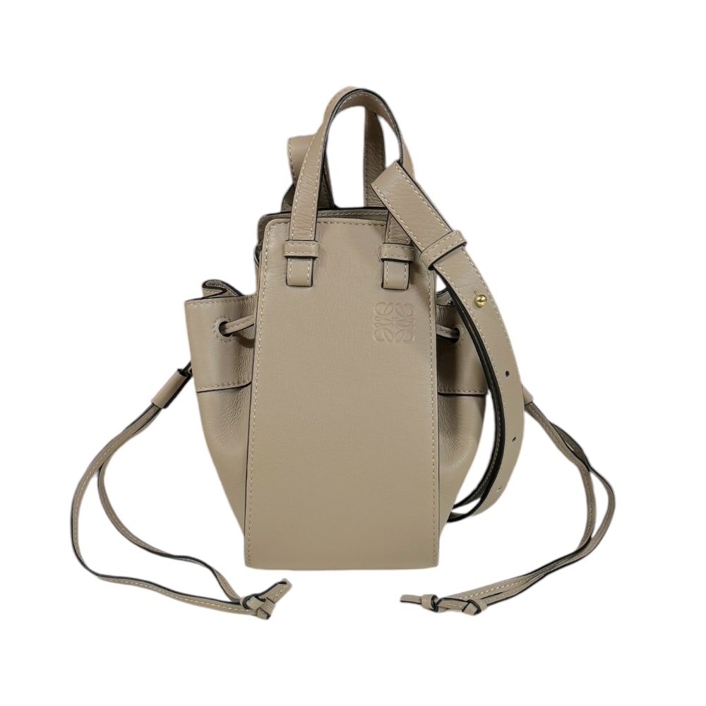 ロエベ ハンモックミニ ショルダーバッグ レザー 314.30.V07 ベージュ レディース LOEWE 中古