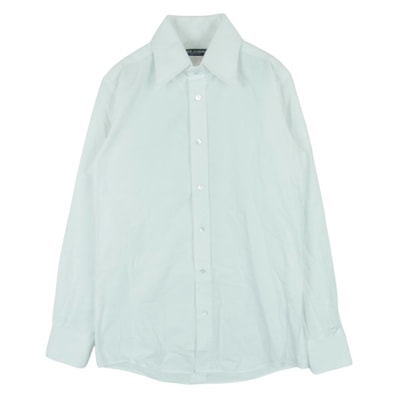 DOLCE&GABBANA ドルチェアンドガッバーナ 長袖 ドレス シャツ 15.5 コットン イタリア製 ホワイト系 39【中古】