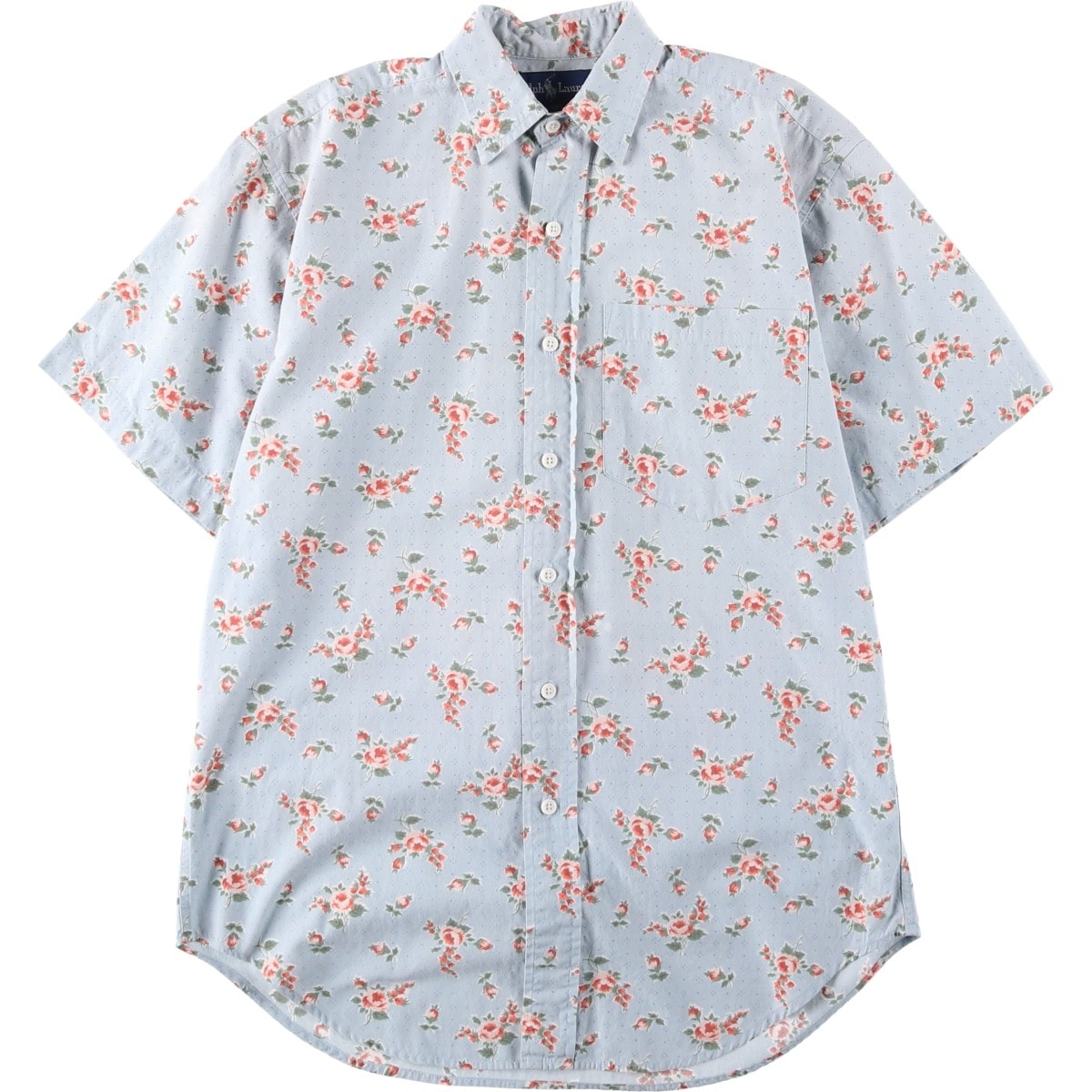 古着 ラルフローレン Ralph Lauren 花柄 半袖 コットンシャツ レディースL相当/eaa619667