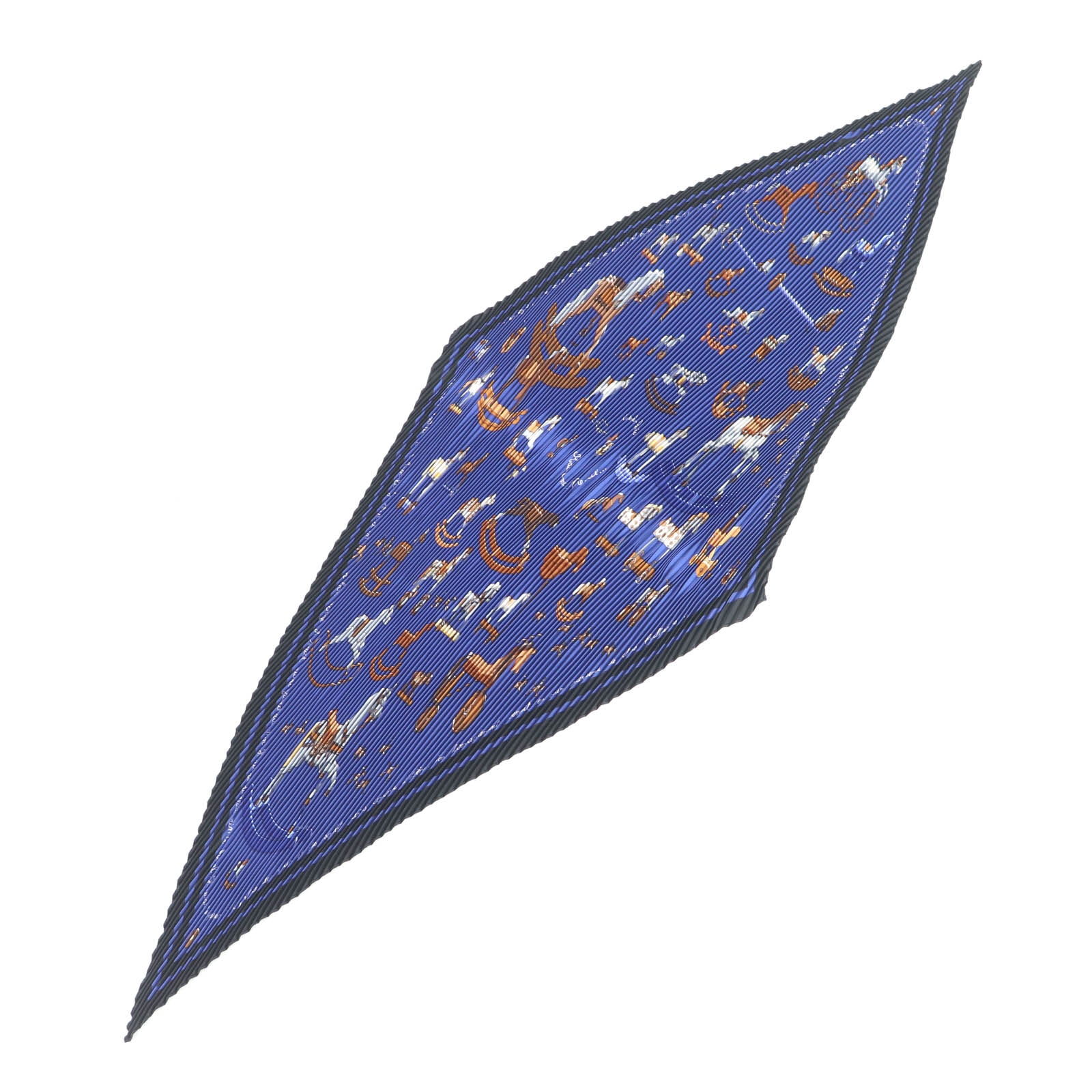 A (未使用に近い)】極美品 エルメス スカーフ 青い木馬 マルチ