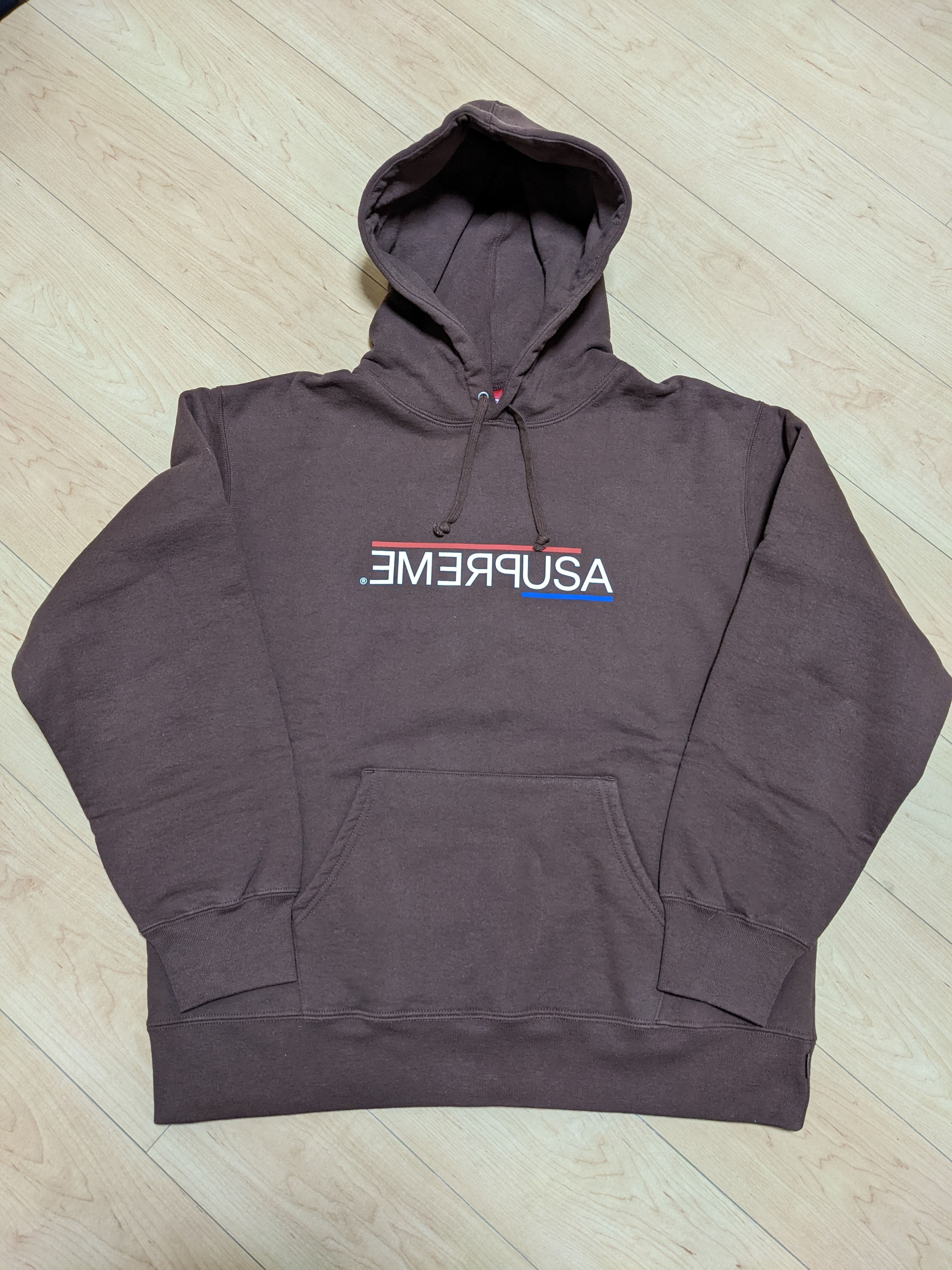 Supreme USA Hooded Sweatshirt "Brown"