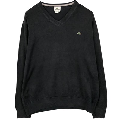 古着 ラコステ LACOSTE フランス企画 Vネック コットンニットセーター 6 メンズXL相当/eaa637254