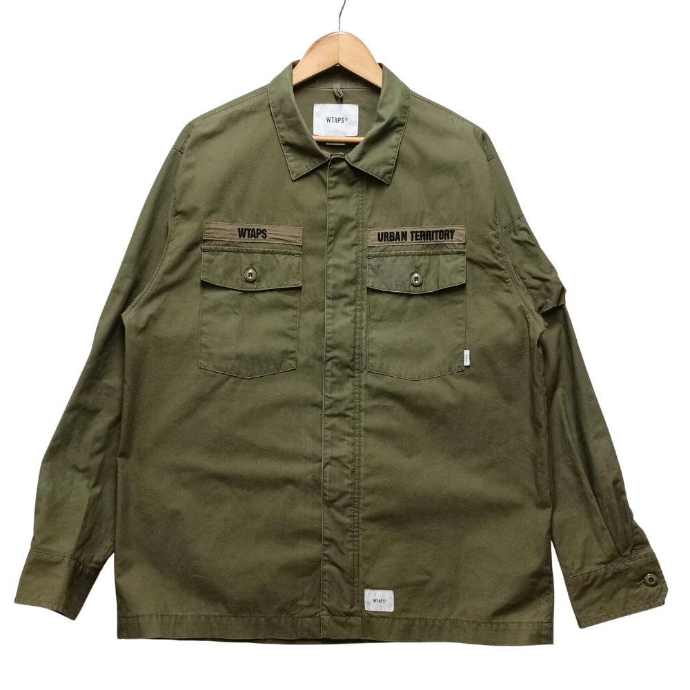 WTAPS ダブルタップス 211BRDT-SHM03 21SS FLYERS LS COTTON WEATHER ジップアップ 長袖シャツ 56149