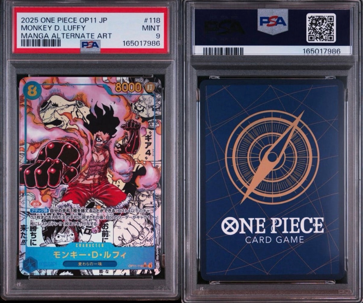 PSA9】モンキー・D・ルフィ SEC-SP (コミパラ) [OP11-118](ブースター