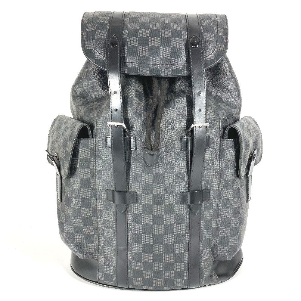 ルイヴィトン LOUIS VUITTON クリストファーMM クリストファー MM N41379 ダミエグラフィット カバン バックパック リュックサック ダミエグラフィットキャンバス ブラック