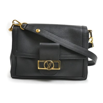 LOUIS VUITTON ルイ・ヴィトン ドーフィーヌ ソフトMM ショルダーバッグ ブラック M25209 IC レディース【中古】【美品】