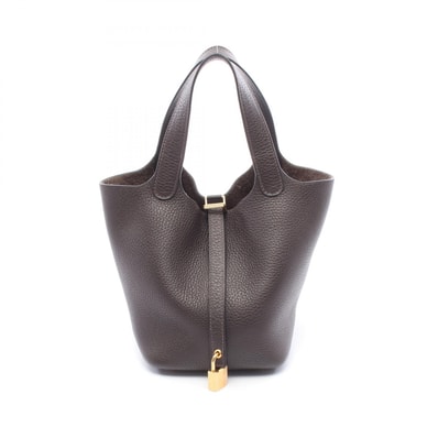 エルメス HERMES ピコタンロックPM エベンヌ ハンドバッグ バッグ レザー トリヨンクレマンス エベンヌ U刻印(2022年製造) レディース ブラウン系 【中古】
