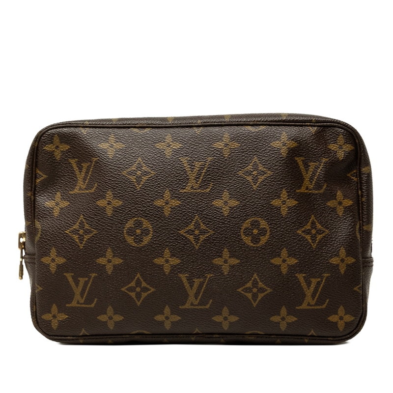 ルイ ヴィトン モノグラム トゥルース トワレット 23 ポーチ コスメポーチ M47524 ブラウン PVC レザー レディース LOUIS VUITTON 中古