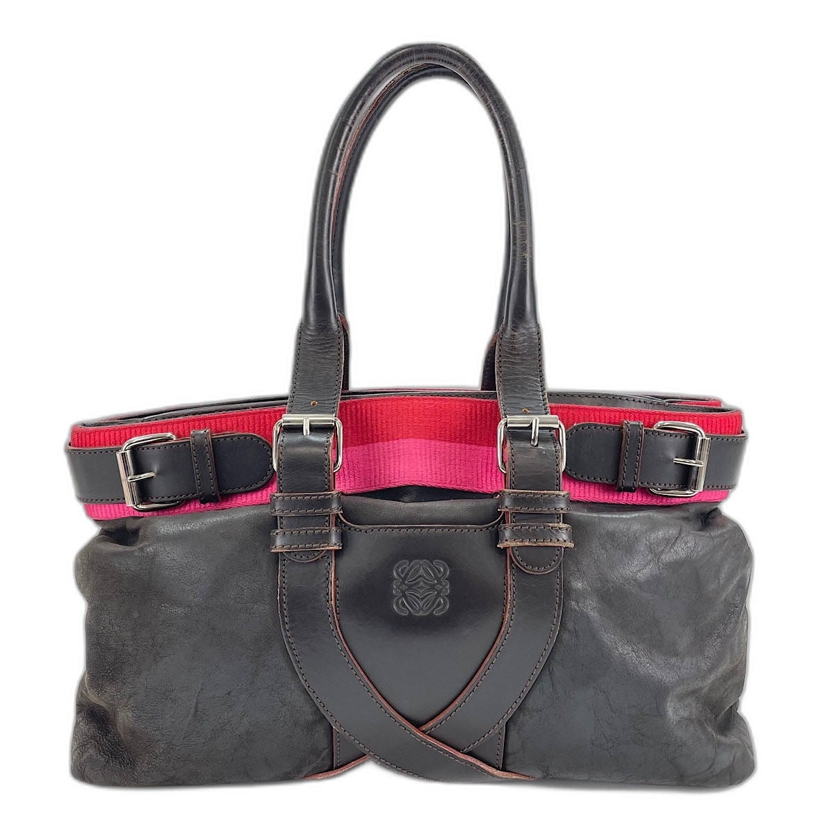 ロエベ LOEWE アナグラム ハンドバッグ レザー【中古】