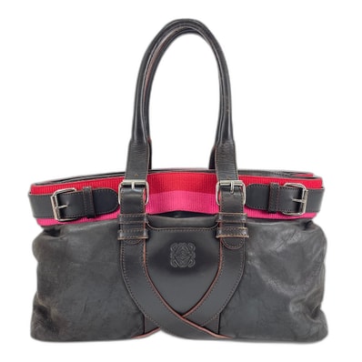 ロエベ LOEWE アナグラム ハンドバッグ レザー【中古】
