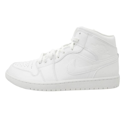 NIKE ナイキ 554724-136 Air Jordan 1 Mid Triple White AJ1 エアジョーダン ミッド トリプルホワイト スニーカー ホワイト系 29.5cm【極上美品】【中古】