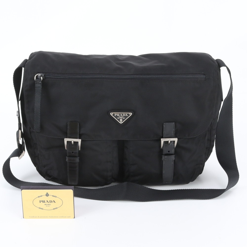 PRADA Vela Nylon Messenger Bag