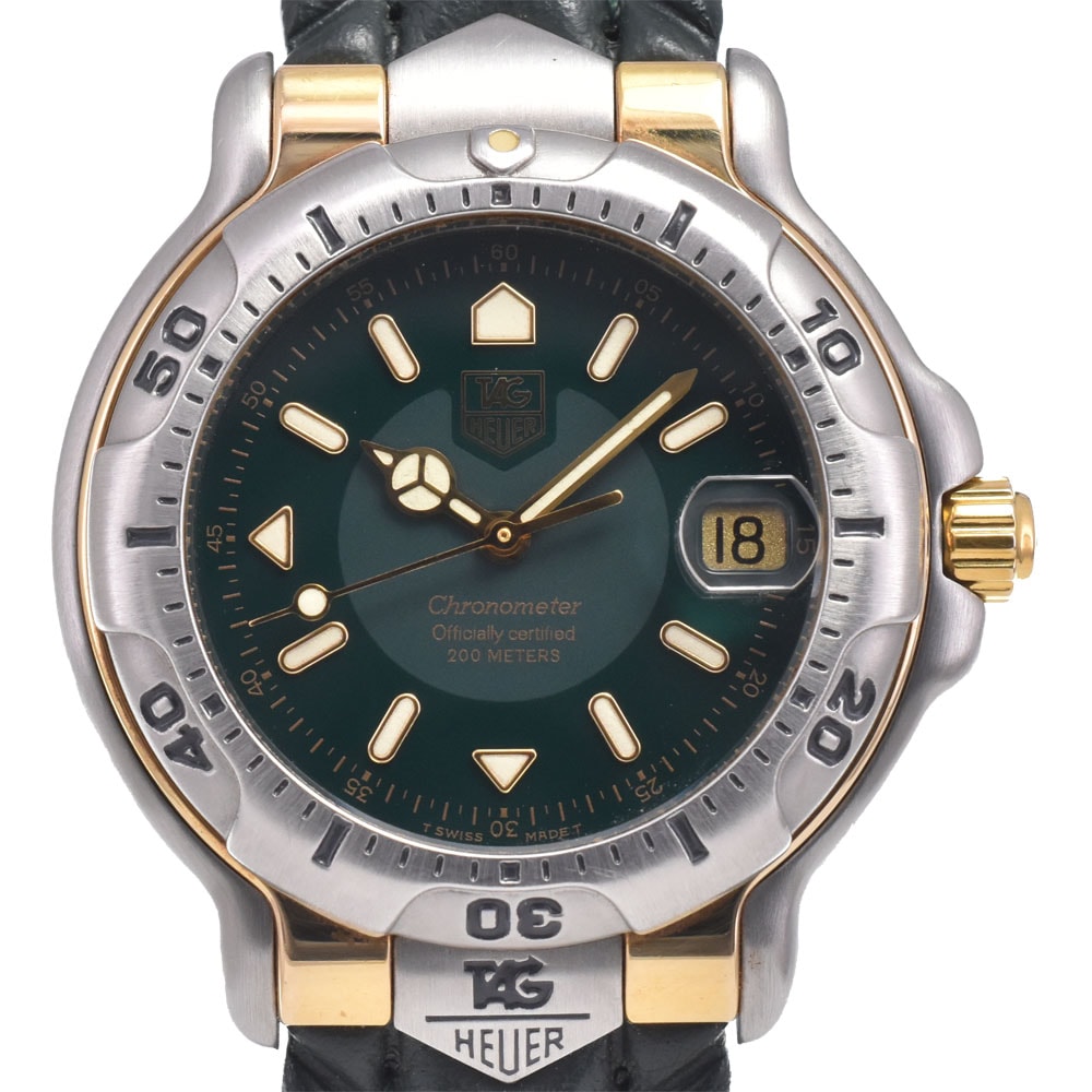 タグホイヤー TAG HEUER WH5153-K1 6000シリーズ プロフェッショナル クロノメーター グリーン 自動巻き メンズ 腕時計 M#151334