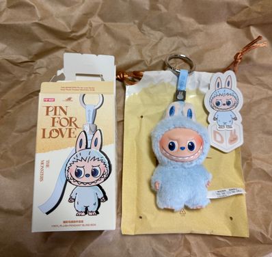POP MART THE MONSTERS (LABUBU) Pin for Love Series-Vinyl Plush Pendant (A-M) D