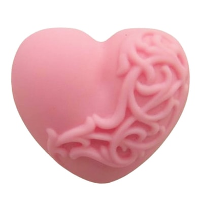 CHROME HEARTS クロムハーツ(原本無) リング HEART PLSTC RING ラバー ハート リング ピンク系 JP15号【中古】