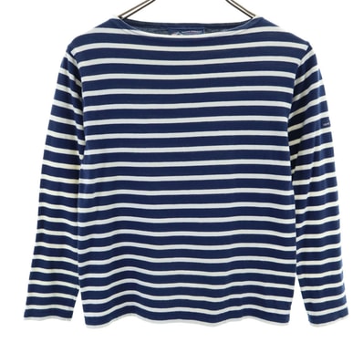 SAINT JAMES セントジェームス フランス製 長袖 ボートネック Tシャツ XXS ネイビー ロンT