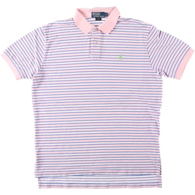 古着 ラルフローレン Ralph Lauren POLO by Ralph Lauren 半袖 ボーダー ポロシャツ メンズL相当/eaa644326