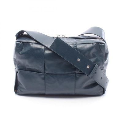 ボッテガヴェネタ BOTTEGA VENETA アルコ カメラバッグ ショルダーバッグ バッグ レザー メンズ ネイビー系 【中古】