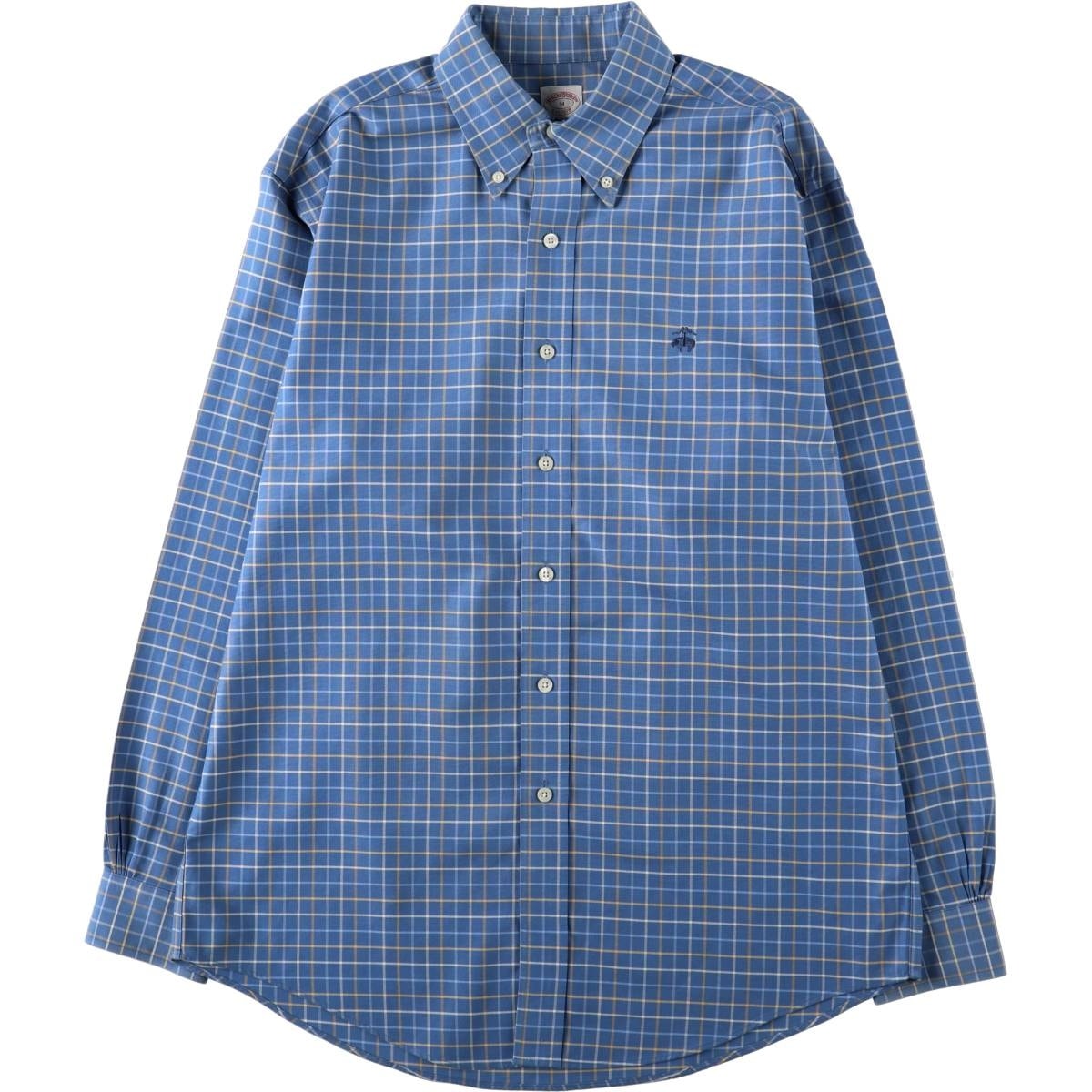 古着 ブルックスブラザーズ Brooks Brothers Est.1818 長袖 ボタンダウンチェックシャツ メンズM相当/eaa665975