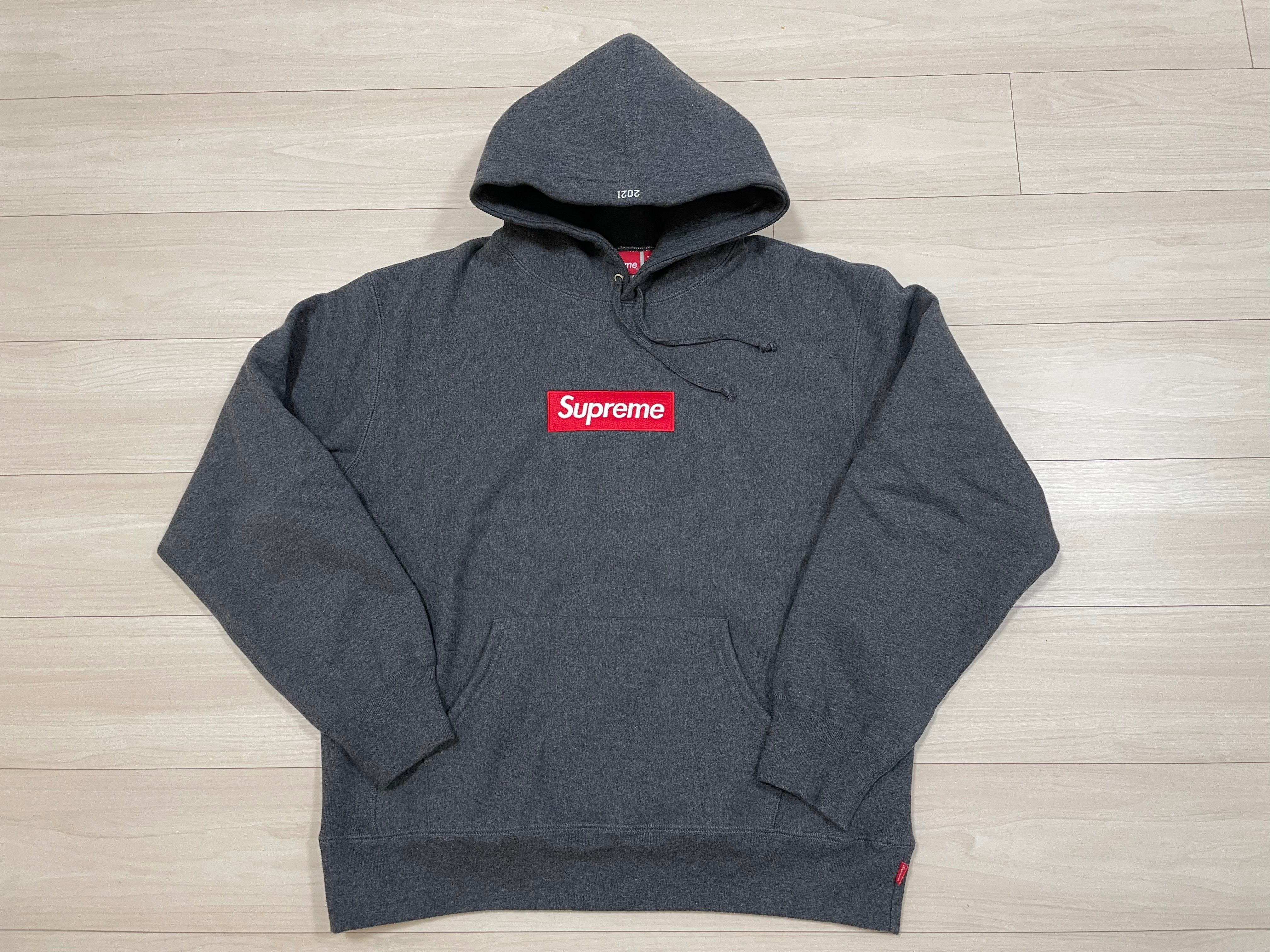 Supreme Box Logo Hooded Sweatshirt "Charcoal" (21FW)