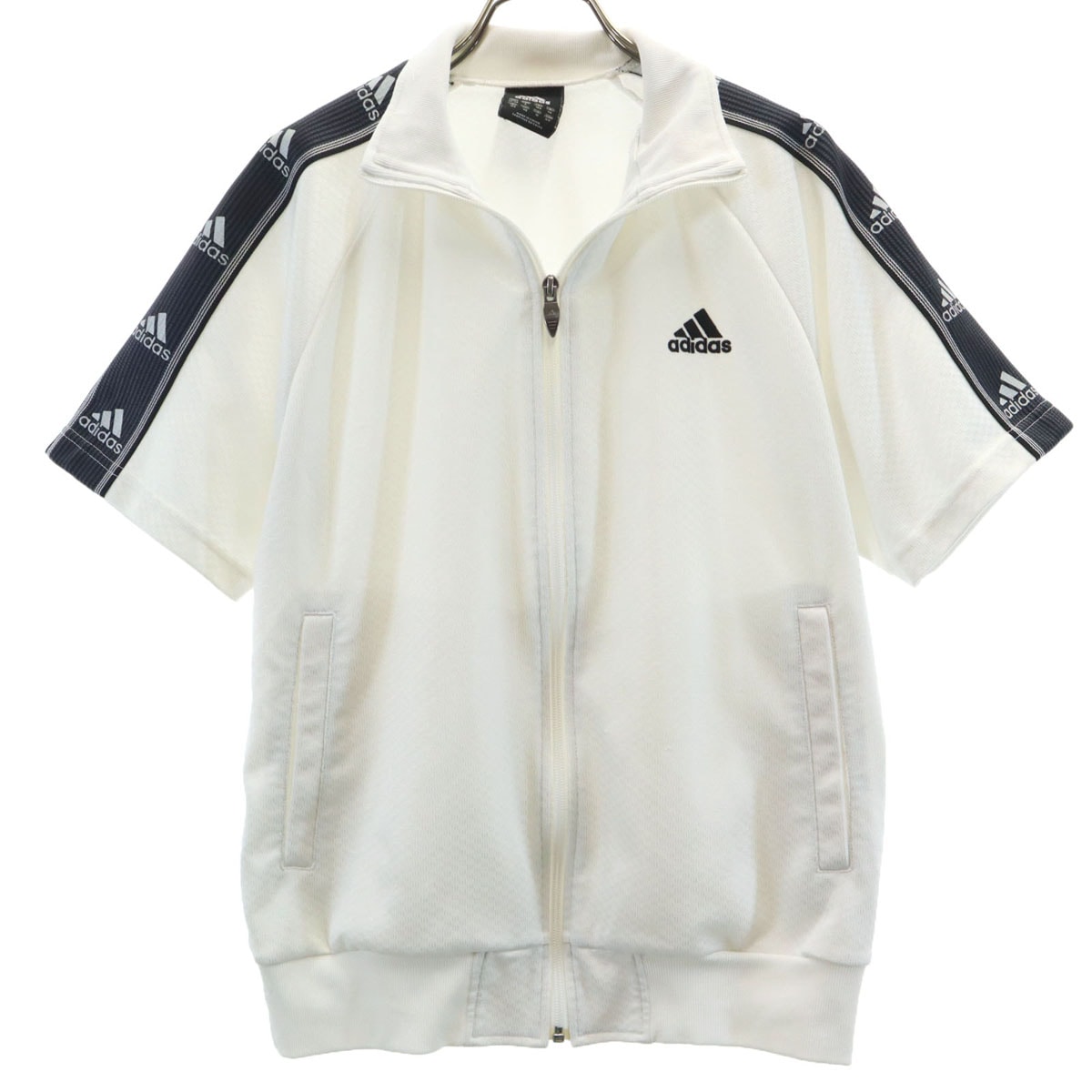 adidas アディダス 半袖 トラックジャケット M ホワイト ジャージ